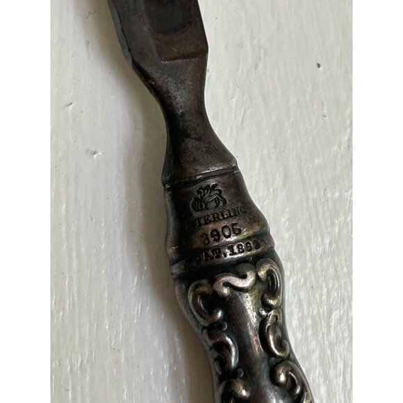 Antique Sterling 925 Signed Tool, Pencil Sharpener? Monogrammed Whiting Manufact - Picture 9 of 9